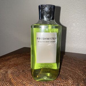 Bath & Body Works Men's FRESHWATER 3-IN-1 Hair Face & Body Wash Shower Gel 10 oz